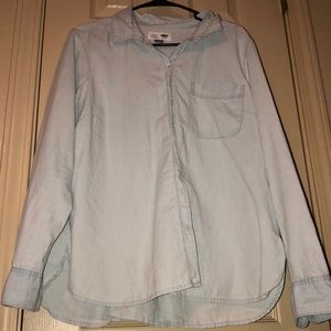 Old Navy denim button up, size L